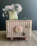 HC Homewares pink onyx bedside table, crafted from natural onyx materials, designed to elevate your bedroom interior.